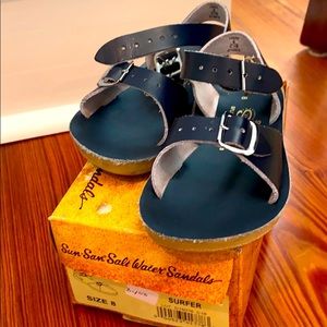 Sun-San Salt Water Sandals Navy size 8